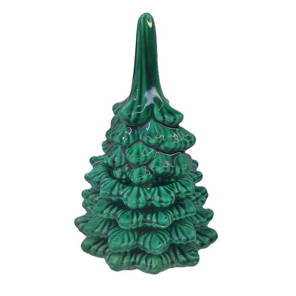 Unknown Other - Vintage Ceramic Christmas Tree Ashtray Stacking Set Mid Century Modern READ